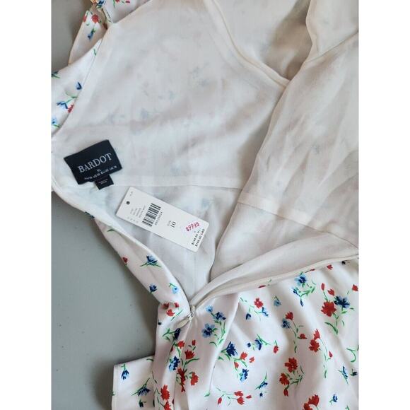 NWD Anthropologie Bardot Olea Sleeveless Ruffle Midi Dress Size 10 White #8H413 - Picture 7 of 12